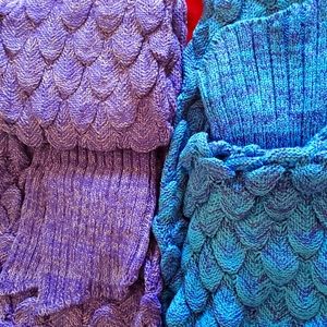Mermaid Tail blanket adults and young girl